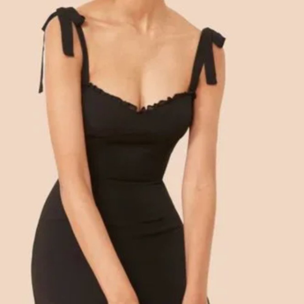 Reformation Mini Black Dress Size 2